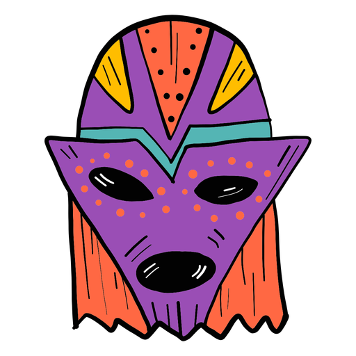 Maske Augenmundloch Punktfarbe Farbskizze PNG-Design