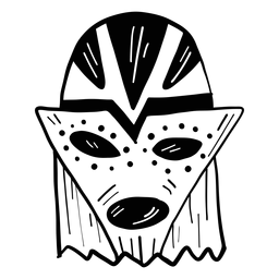 Máscara ojo boca agujero punto boceto Diseño PNG