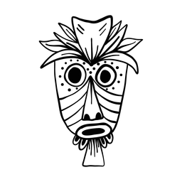 Máscara pluma nariz ojo boca agujero punto Diseño PNG