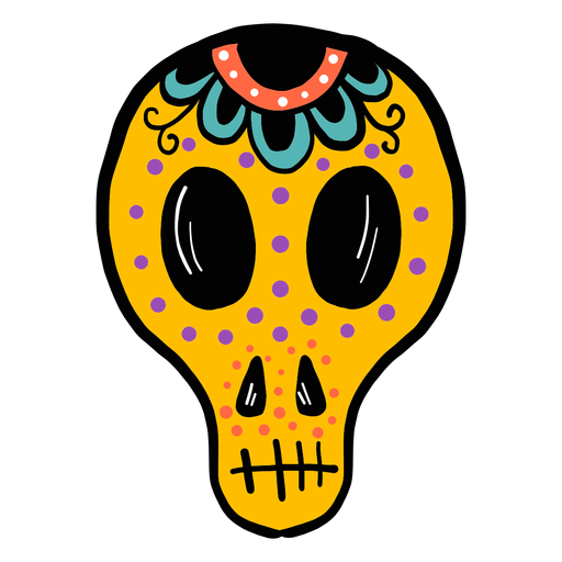 Diseño PNG Y SVG De Máscara De Dibujo De Color De Calavera Para Camisetas