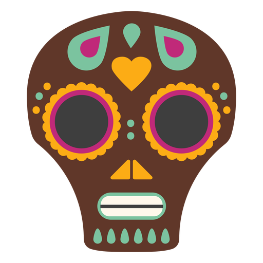 Máscara calavera craniumflat Diseño PNG