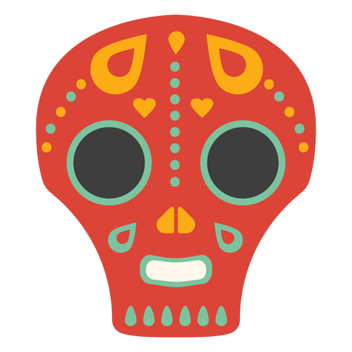 Máscara calavera plana Diseño PNG