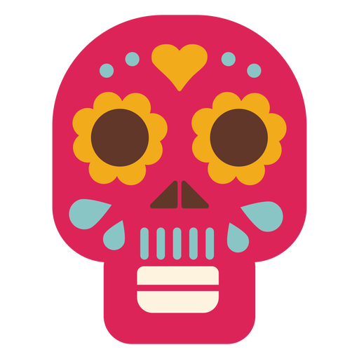 Mask skull flat icon PNG Design
