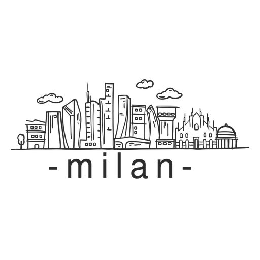 Milan skyline sticker