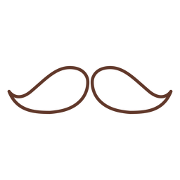 Moustache pair two stroke PNG Design