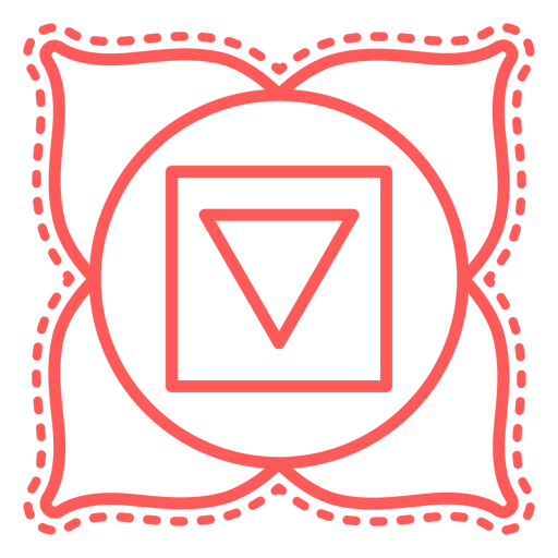 Icono de chakra de trazo de muladhara Diseño PNG