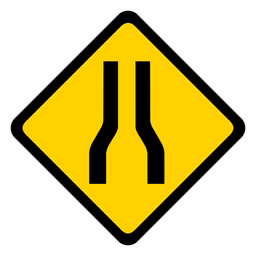Narrowing rhomb warning flat PNG Design