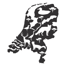 Netherlands map silhouette PNG Design Transparent PNG