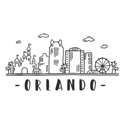 Adesivo de arranha-céu do castelo de Orlando na disneylândia Desenho PNG