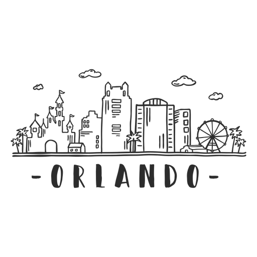 Orlando castle disneyland sky scraper skyline sticker