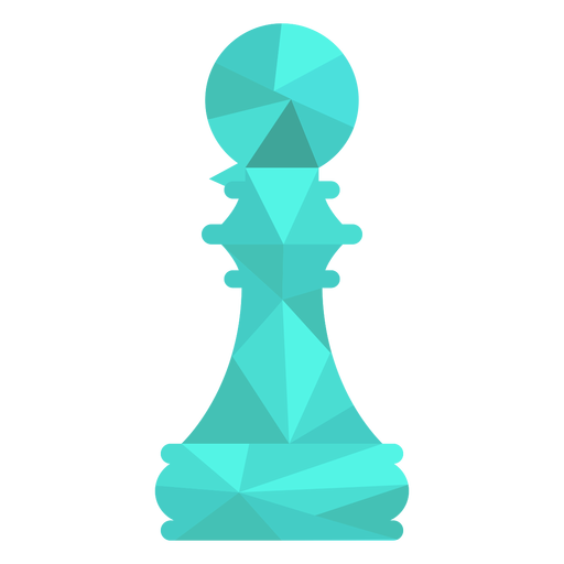 Pe?n de ajedrez bajo poli Diseño PNG