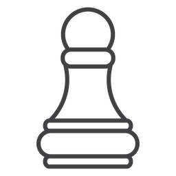 Pawn chess stroke PNG Design
