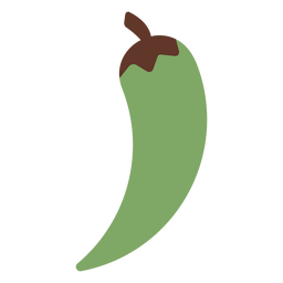 Pepper chilli green flat PNG Design