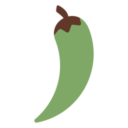 Pimenta malagueta verde plana Desenho PNG Transparent PNG