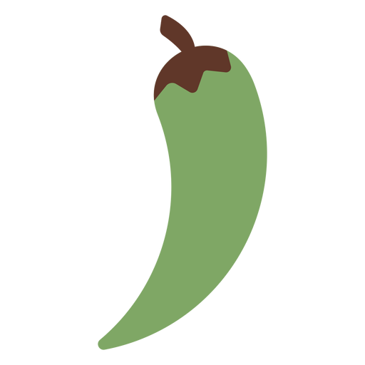 Pimienta chili verde plana Diseño PNG