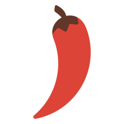 Pimienta chile rojo picante plano Diseño PNG Transparent PNG