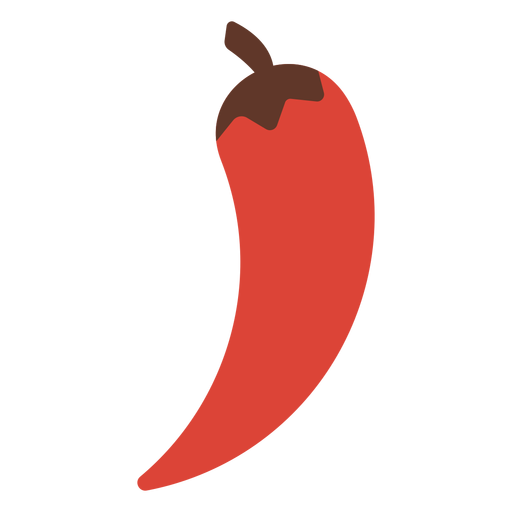 Pimienta chile rojo picante plano