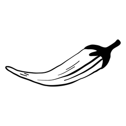 Pepper chilli sketch PNG Design