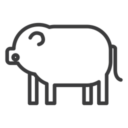 Schweineohr Fett Schwanz Schnauze Göttlichkeit Schlaganfall PNG-Design