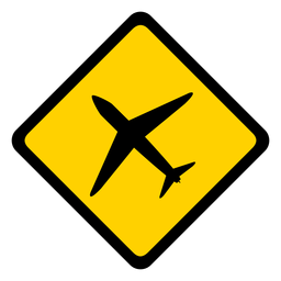 Avión avión jet avión avión rombo advertencia plana Diseño PNG Transparent PNG