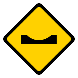 Pothole rhomb warning flat PNG Design Transparent PNG