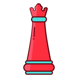 Königin Schach flach PNG-Design