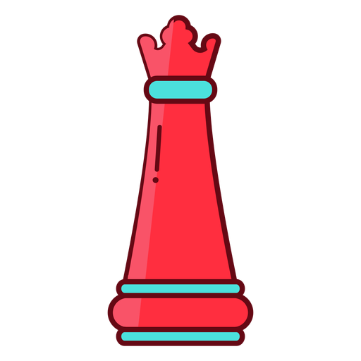 Königin Schach flach PNG-Design