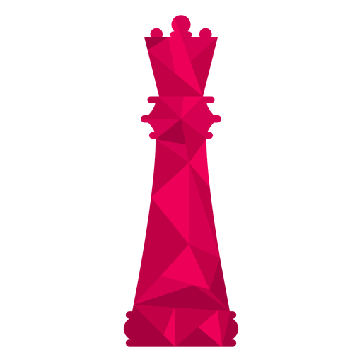 K?nigin Schach Low Poly PNG-Design