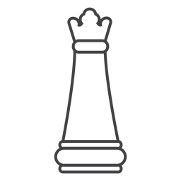 Queen chess stroke PNG Design