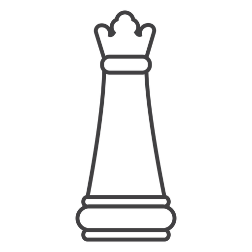 Queen Chess Stroke PNG & SVG Design For T-Shirts