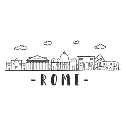 Rom Pantheonbogen Kolosseum Säule Basilika Skyline Aufkleber PNG-Design