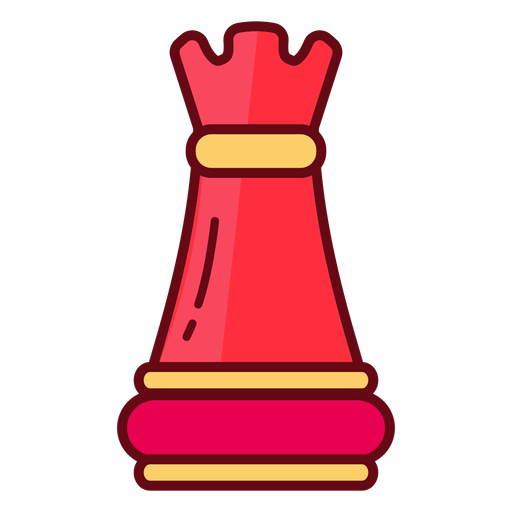 Rook castle chess flat PNG Design