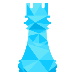 Rook castle chess low poly PNG Design Transparent PNG