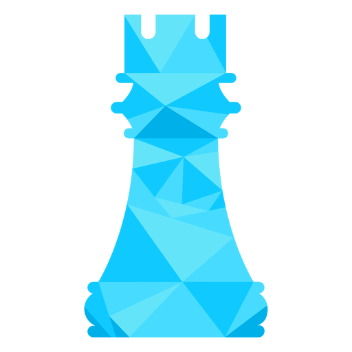 Rook castle chess low poly PNG Design