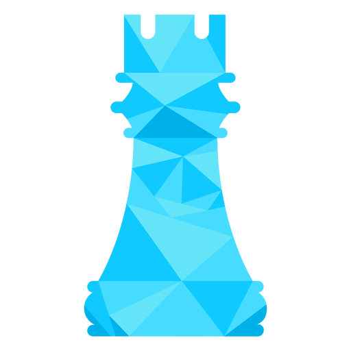 Torre de ajedrez castillo ajedrez bajo poli. Diseño PNG