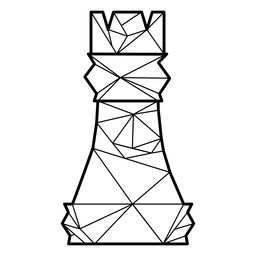 Polygonale Linie des Turmschlossschachspiels Polygonale Linie des Turmschlossschachspiels