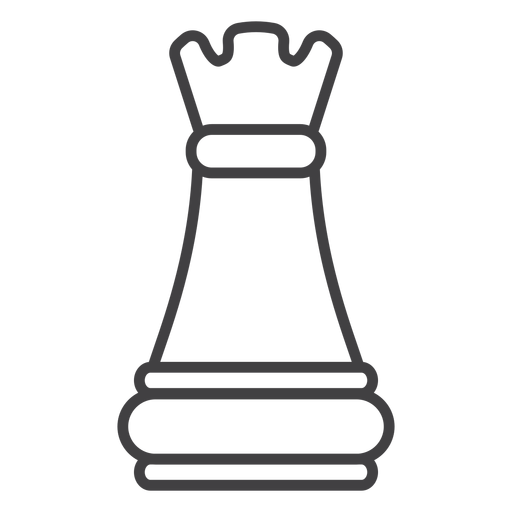 Rook castle chess stroke PNG Design