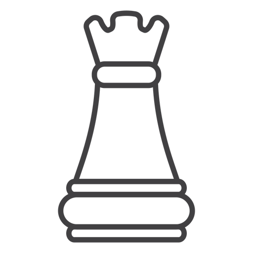 Rook Castle Chess Stroke PNG & SVG Design For T-Shirts