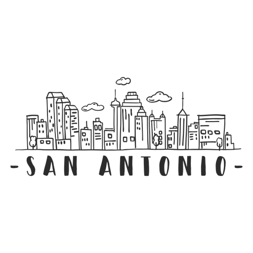 San Antonio Tower Skyline Aufkleber PNG-Design