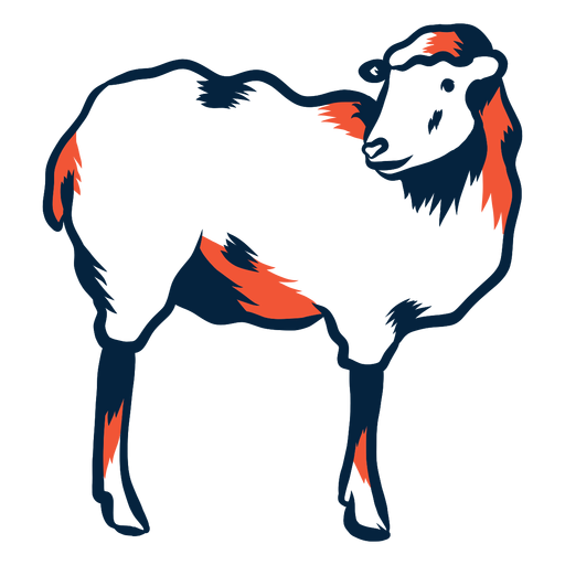 Sheep duotone illustration PNG Design