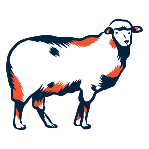 Ilustración de ovejas Diseño PNG