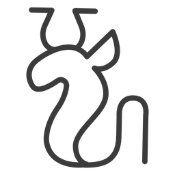 Serpiente corona amunet cobra trazo Diseño PNG