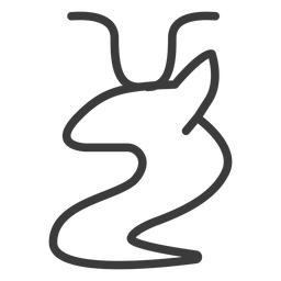 Snake horn amunet cobra divinity stroke PNG Design