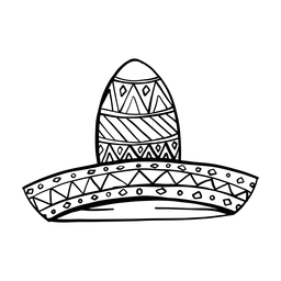 Trazo de patrón de sombrero Diseño PNG