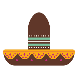 Sombrero spot stripe flat PNG Design