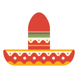 Sombrero stripe spot flat PNG Design