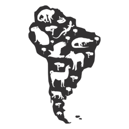 South america map silhouette PNG Design Transparent PNG
