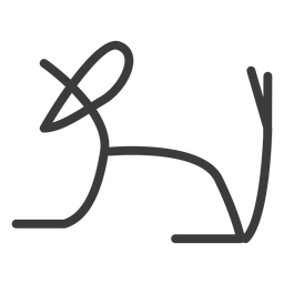 Esfinge cola de león divinidad trazo Diseño PNG