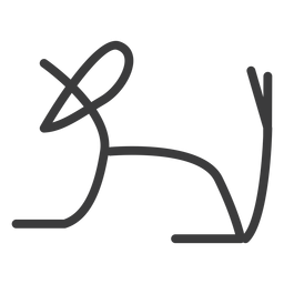 Sphinx lion tail divinity stroke PNG Design Transparent PNG