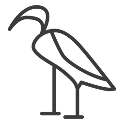 Stork beak wing bird stroke PNG Design Transparent PNG